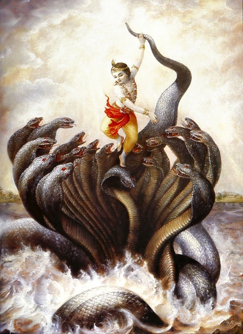 Krishna Conquers the Serpent Kaliya