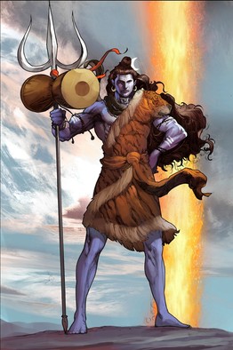 Origin of Shiv shown in a graphic novel