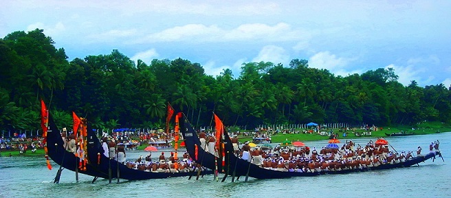 Vallam Kali, a Boat race held in kreala during Onam