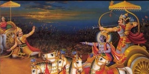 Arjuna killing Karna