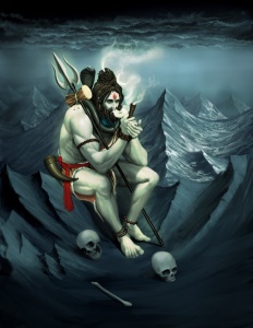 Shiva smoking pot