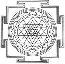 Symbole de l'hindouisme de Sri Chakra Yantra