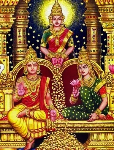 worshiping Lakshmi and Kuber together