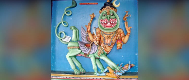Histórias fascinantes sobre Lord Shiva Ep III - luta de Shiva com Narasimha avatara - hindufaqs.com