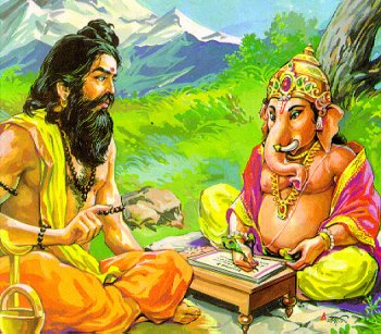 Ganesha et Vyasa