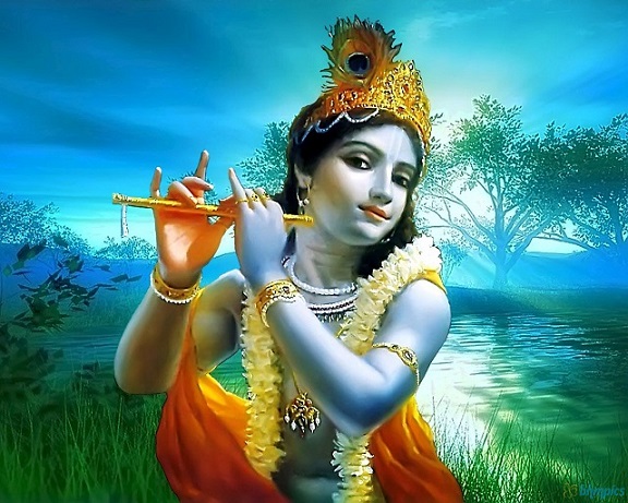 Shri Krishna mei fluit en syn blau kleurde hûd | Hindoe FAQs