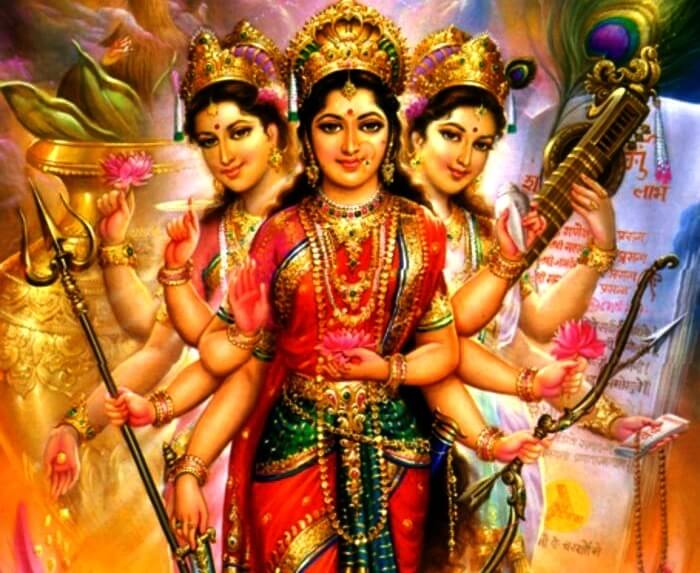 Tridevi - the three supreme Goddess in Hinduism